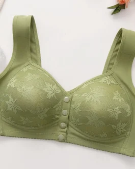 Women's Front Buckle Underwear Soft Cotton Without Steel Ring Wide Shoulder Strap Vest Women's Bra Sexy Push Up Bra for Women