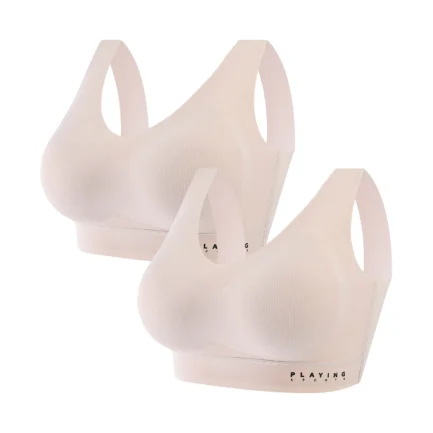 Silk Ice 2PC Seamless Women Bras Sleep Women's Vest Underwear Trackless Sports Bra Push Up Solid Color Bralette Лифчики Женские - Image 2