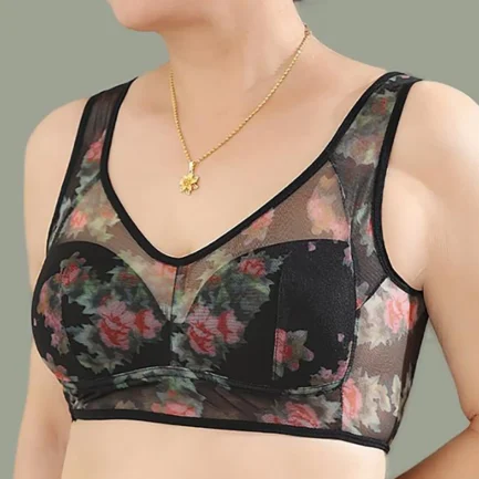 Ice Silk Lace Cooling Comfort Bra Women Push Up Seamless Lace Underwear Top Bralette Large Size Brasier No Underwire - Image 15