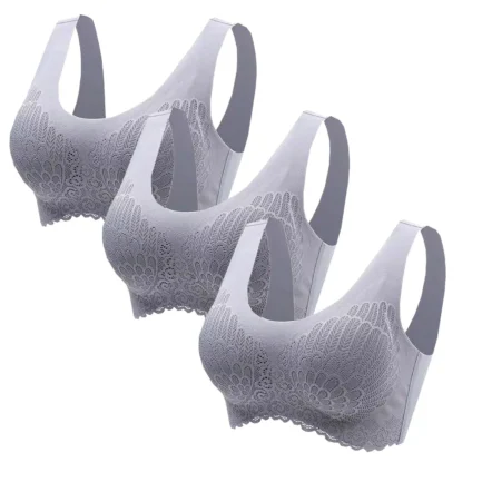3PCS 2024 New Fashion Sports Bra Womens Seamless No Wire Stretch Vest Bra Push Up Sleep Tank Tops Simple Yoga Fitness Bra M-4XL - Image 13