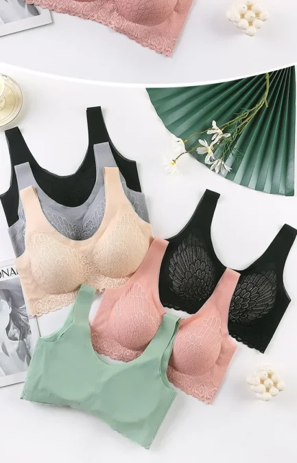 Seamless Breathable Lace Push Up Bras for Women Wire Free Sexy Bras Top Lingerie for Woman V-neck Bralette Sports Underwear - Image 22