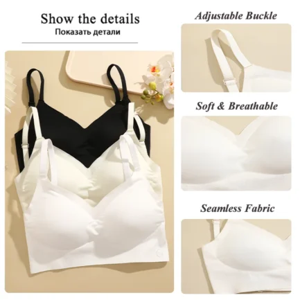 Seamless Backless Underwear for Women Invisible Deep U Bras 3 Ways Sexy Soild Push Up Breathable Brassiere Thin Bralette Tops - Image 5