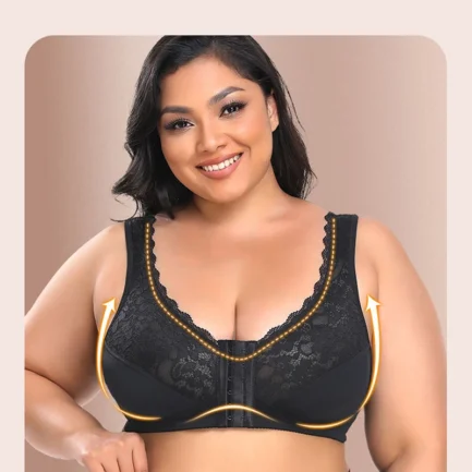 Women Front Closure Plus Size Bras Posture Corrector Lift Up Bra Wireless Bralette Gather Thin Soft Brassiere Top Vest S-6XL - Image 6