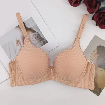 Fashion Sexy Deep V Thin Bra For Women Solid No Steel Ring Breathable Gathering Bralette Underwear Seamless Push Up Lingerie - Image 5