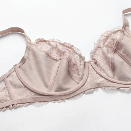 Padded Underwire Bras For Women Women Plus Size Lace Bra Soild Color Push Up Sexy Thin Breathable Bra Womens Slight Bras - Image 3