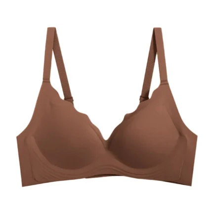 Push Up Breathable Bra Womens Seamless Feeling Soft Support Thin Underwear Large Breasts Show Small Anti Sagging Bralettes - Image 3