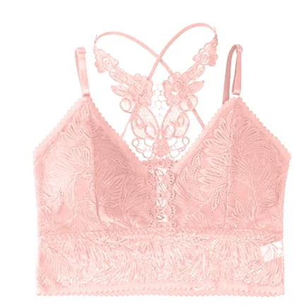 Wembley Top Notch Suspenders Fashion Sleeveless Floral Lace Bra Padded Tank Tops Spaghetti Strap Unwired Lingeries Ropa Barata - Image 4