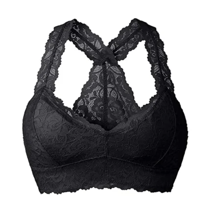 Women Lace Bra Large Size 4XL-5XL Sexy Brassiere Unlined Intimates Lingerie Crisscross Solid Color Bra Underwear Tops лифчик - Image 11
