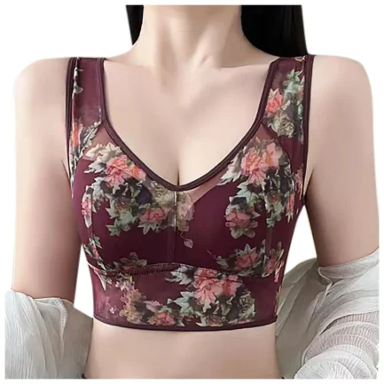 Ice Silk Lace Cooling Comfort Bra Women Push Up Seamless Lace Underwear Top Bralette Large Size Brasier No Underwire - Image 14