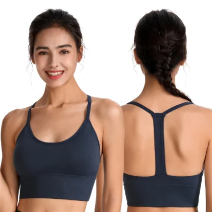 Sexy Women Sports Bra Fitness Underwear Camis Push Up Yoga Crop Top Bras Solid Athletic Vest Gym Shirt Sportswear Back Cross Top - Image 10