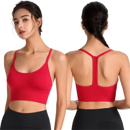 Sexy Women Sports Bra Fitness Underwear Camis Push Up Yoga Crop Top Bras Solid Athletic Vest Gym Shirt Sportswear Back Cross Top - Image 14