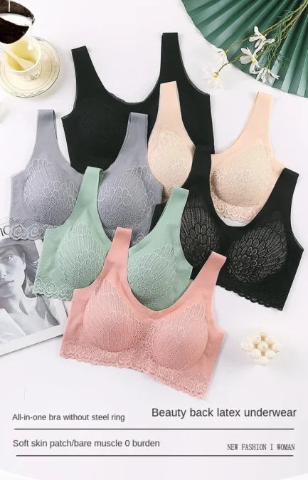 Seamless Breathable Lace Push Up Bras for Women Wire Free Sexy Bras Top Lingerie for Woman V-neck Bralette Sports Underwear - Image 7