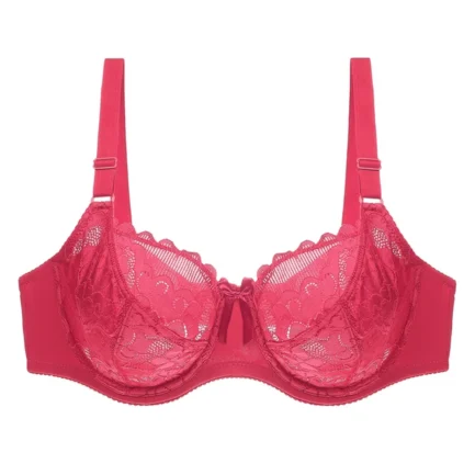 Sexy Push up Lace Bra Women Brassiere Plus Size ScallopedUnderwire BEmbroidery Floral Bralette Unlined 3/4 Cups Bra - Image 8