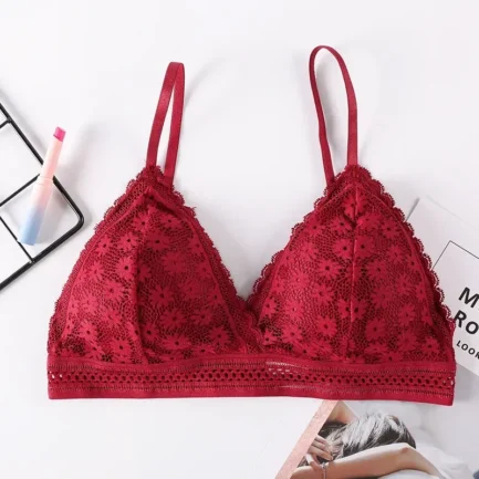 Sexy Floral Lace Bra Top For Women Push Up Female Lingerie breathable Bralette Removable Pad Thin Fashion New Wireless Bras - Image 19