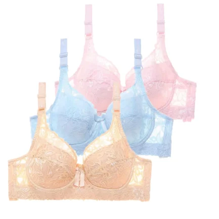 Women's Sexy Sports Bra 3 Pack Push Up Bra Set Training Running Bras For Women Solid Color Hollow Out Erotic Brassiere Lingerie - Image 12