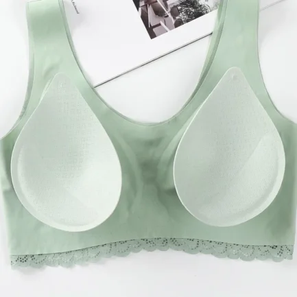 Seamless Breathable Lace Push Up Bras for Women Wire Free Sexy Bras Top Lingerie for Woman V-neck Bralette Sports Underwear - Image 5