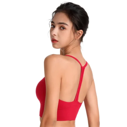 Sexy Women Sports Bra Fitness Underwear Camis Push Up Yoga Crop Top Bras Solid Athletic Vest Gym Shirt Sportswear Back Cross Top - Image 3