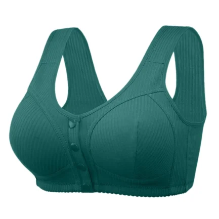 Breathable Bra For Older Women Front Buckle Push Up Bra Seamless Gathering Plus Size Yoga Sleeping Brassiere Soft Strapless Bra - Image 9