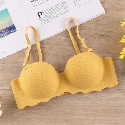 Sexy Bras Push Up Seamless Underwear for Women Solid Color Wireless Lingerie One-pieces Gather Convertible Straps Brassiere - Image 5