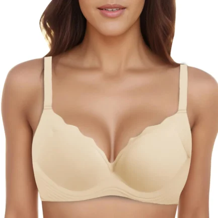 Push Up Breathable Bra Womens Seamless Feeling Soft Support Thin Underwear Large Breasts Show Small Anti Sagging Bralettes