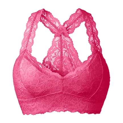 Women Lace Bra Large Size 4XL-5XL Sexy Brassiere Unlined Intimates Lingerie Crisscross Solid Color Bra Underwear Tops лифчик - Image 8