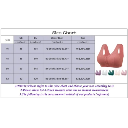 Breathable Bra For Older Women Front Buckle Push Up Bra Seamless Gathering Plus Size Yoga Sleeping Brassiere Soft Strapless Bra - Image 13