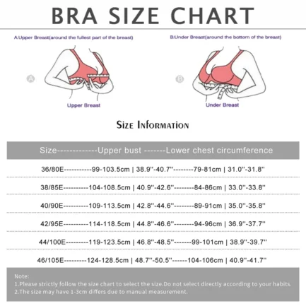 Sexy Push up Lace Bra Women Brassiere Plus Size ScallopedUnderwire BEmbroidery Floral Bralette Unlined 3/4 Cups Bra - Image 5