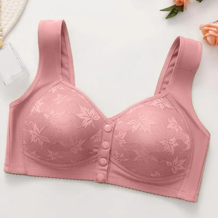 Women's Front Buckle Underwear Soft Cotton Without Steel Ring Wide Shoulder Strap Vest Women's Bra Sexy Push Up Bra for Women - Image 13