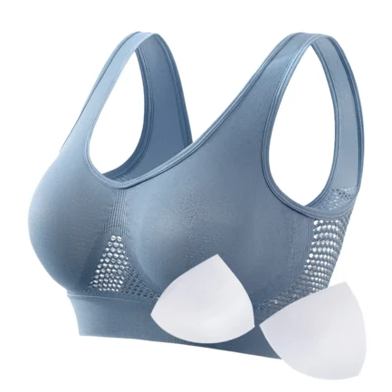 Women's Proof Running Fitness Yoga Vest Thin Padded No Wire Push Up Breathable Sports Bra Plus Size Beauty Back Brassiere - Image 9