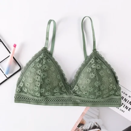 Sexy Floral Lace Bra Top For Women Push Up Female Lingerie breathable Bralette Removable Pad Thin Fashion New Wireless Bras - Image 15