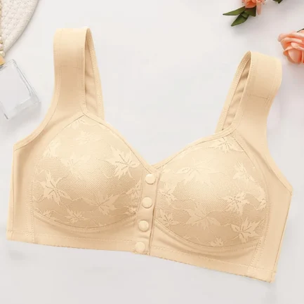 Women's Front Buckle Underwear Soft Cotton Without Steel Ring Wide Shoulder Strap Vest Women's Bra Sexy Push Up Bra for Women - Image 2