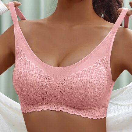 Plus 4XL Latex Bra Seamless Bras For Women Underwear BH Push Up Bralette With Pad Vest Top Bra Women's No Steel Ring Underwear - Image 16