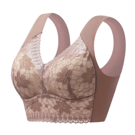 Women's Push-up Anti-Sagging Underwear With Large Breasts And Small Breasts, Seamless, No Wires, Breast-Reducing Lace Bra - Image 13