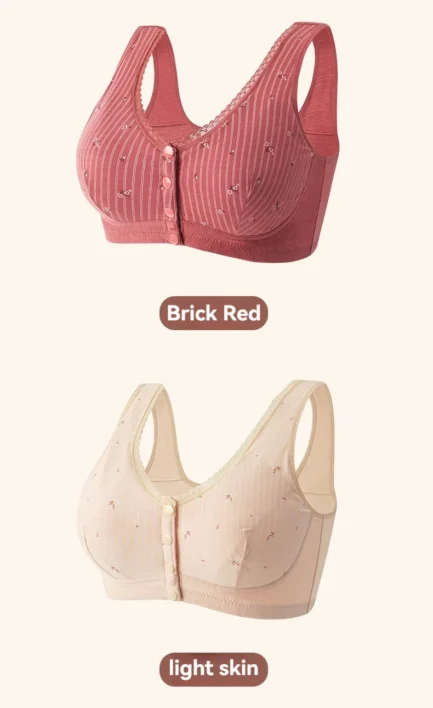 36-52 New Bras For Women Wire Free Underwear Push Up Front Closure Sexy Big Size Female's Clothing Lingerie Cotton Brassiere - Image 13