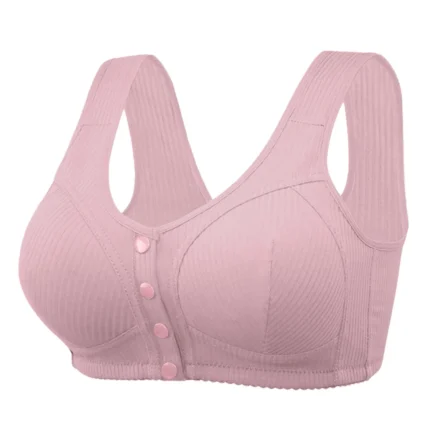 Breathable Bra For Older Women Front Buckle Push Up Bra Seamless Gathering Plus Size Yoga Sleeping Brassiere Soft Strapless Bra - Image 10