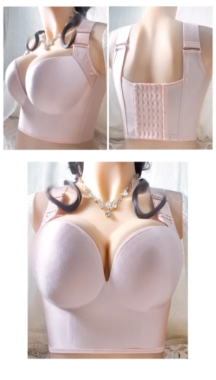 Push UP Bras for Women Deep Cup Wire Free Hide Back Fat Underwear Shaper Incorporated Full Back Coverage Lingerie Plus Size - Image 14
