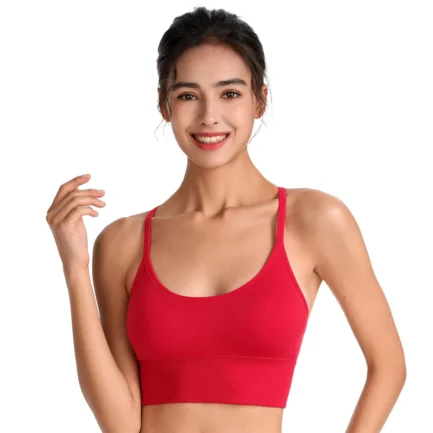 Sexy Women Sports Bra Fitness Underwear Camis Push Up Yoga Crop Top Bras Solid Athletic Vest Gym Shirt Sportswear Back Cross Top - Image 15