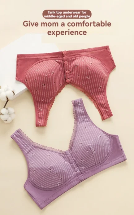 36-52 New Bras For Women Wire Free Underwear Push Up Front Closure Sexy Big Size Female's Clothing Lingerie Cotton Brassiere - Image 4