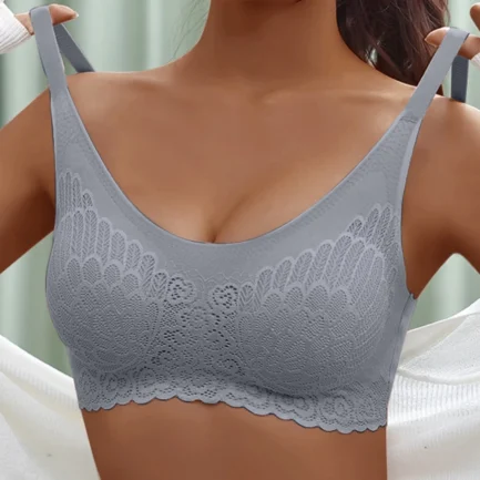 Plus 4XL Latex Bra Seamless Bras For Women Underwear BH Push Up Bralette With Pad Vest Top Bra Women's No Steel Ring Underwear - Image 4