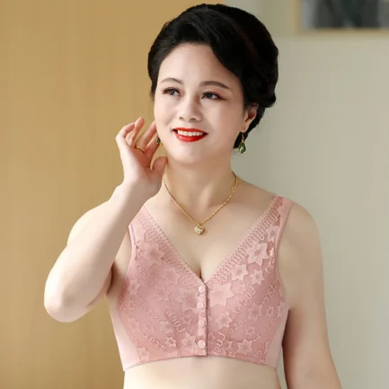 Breathable Female Non-steel Rings Tank Top Bras Sleep Bras Women's Underwear Large Size Soft Bras for Elders - Image 12