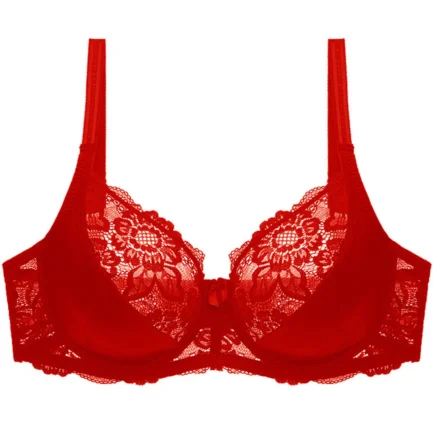 Padded Underwire Bras For Women Women Plus Size Lace Bra Soild Color Push Up Sexy Thin Breathable Bra Womens Slight Bras - Image 11