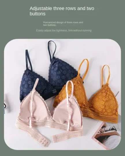 Sexy Floral Lace Bra Top For Women Push Up Female Lingerie breathable Bralette Removable Pad Thin Fashion New Wireless Bras - Image 5