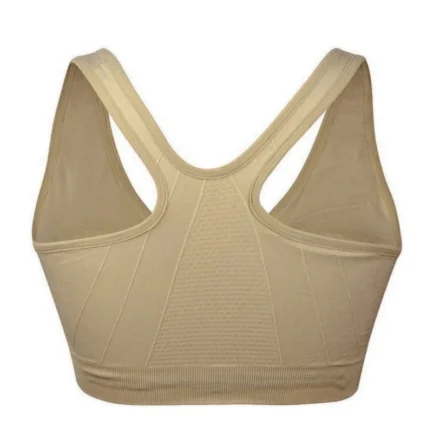 Plus Size M-4XL Women Front Zipper Closure Push Up Bras Shockproof Fitness Vest Removable Padded Wireless Tops - Image 22