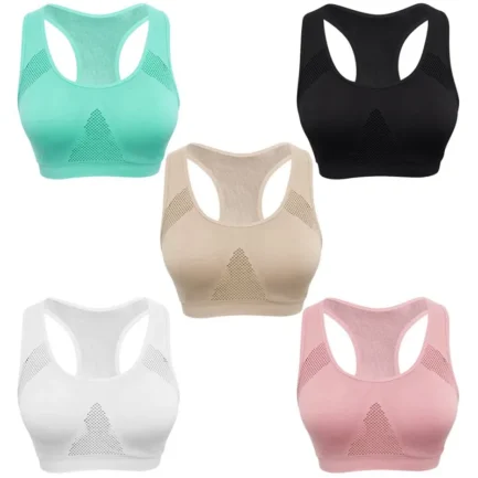 2XL Breathable Women Active Bra Professional Absorb Sweat Top Sports Bra Mesh Bras Push Up Padded Running Gym Fitness Tops - Image 7