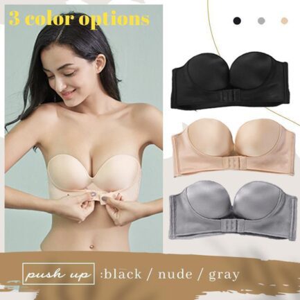 Ladies strapless non-slip gather Invisible Bras Strapless Seamless Dress Bra adjustment non-wireless dress bra - Image 23