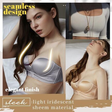 Ladies strapless non-slip gather Invisible Bras Strapless Seamless Dress Bra adjustment non-wireless dress bra - Image 15