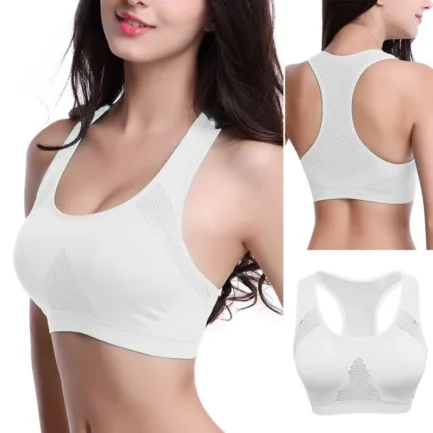 2XL Breathable Women Active Bra Professional Absorb Sweat Top Sports Bra Mesh Bras Push Up Padded Running Gym Fitness Tops - Image 12