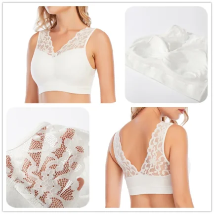 3pcs Sexy Deep V Neck Lace Bras Women Brassiere Push Up Padded Bra Seamless Comfortable Bralette Breathable Fitness Gym Bra Vest - Image 11