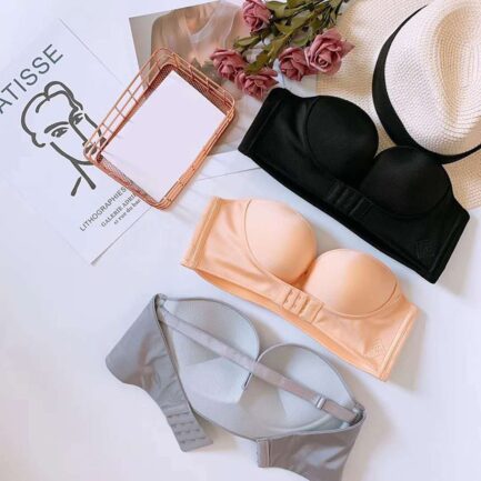 Ladies strapless non-slip gather Invisible Bras Strapless Seamless Dress Bra adjustment non-wireless dress bra - Image 35