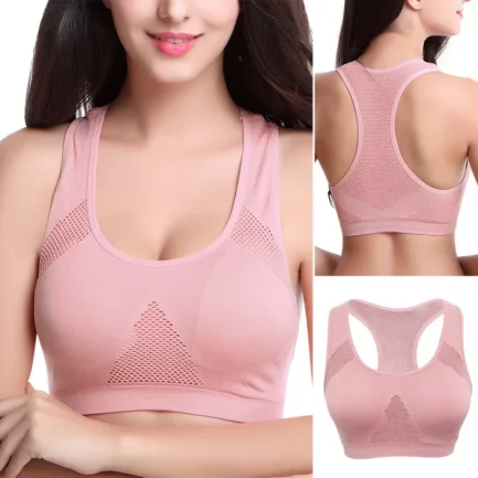 2XL Breathable Women Active Bra Professional Absorb Sweat Top Sports Bra Mesh Bras Push Up Padded Running Gym Fitness Tops - Image 11